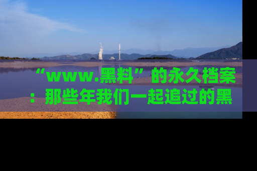 “www.黑料”的永久档案：那些年我们一起追过的黑料真相