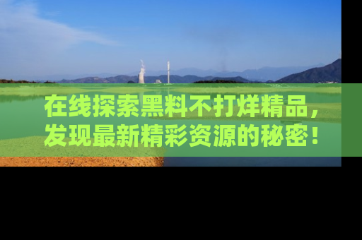 在线探索黑料不打烊精品,发现最新精彩资源的秘密!